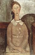 Amedeo Modigliani Madchen in gelben Kleid oil painting